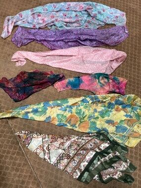 8 vintage scarves